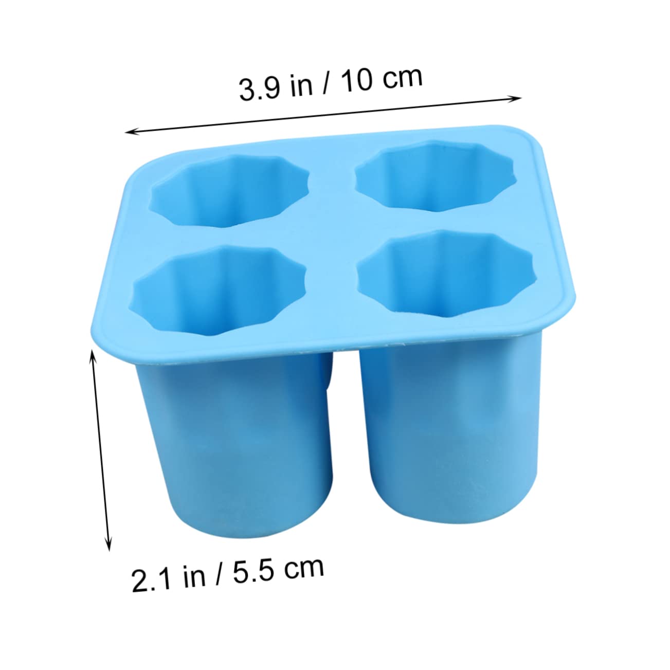 2Pcs Moules À Glaçons En Silicone Flexible Pour Créer Des Glaçons Pudding Et Bonbons - Bac À Pratique Et Personnalisé (Bleu)