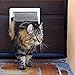 PetsN'all Cat Door 4-Way Locking Pet Door Small Dogs Indoor/Outdoor with Telescopic Frame Doggie Door Cat Flap