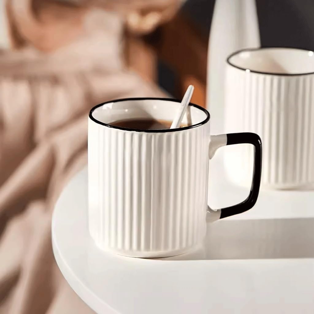 Tazza di Vetro, Tazza da tè, Tazza da caffè in Vetro, Tazza Semplice Tazza in Ceramica Tazza da Bere per Ragazzi e Ragazze Casa Coppia Ufficio Tazza da caffè (A)