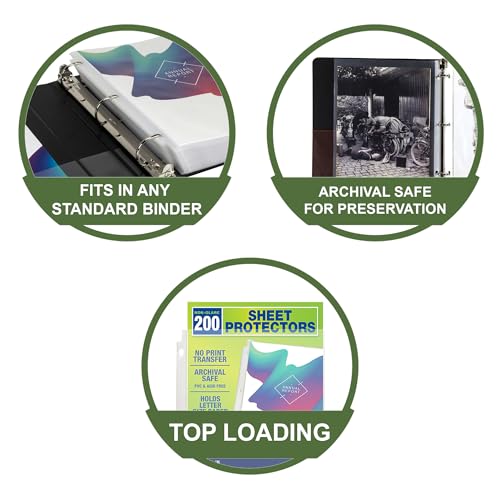 image for Samsill 200 Pack Heavy Duty Sheet Protectors, Crystal Clear, 8.5x11 In