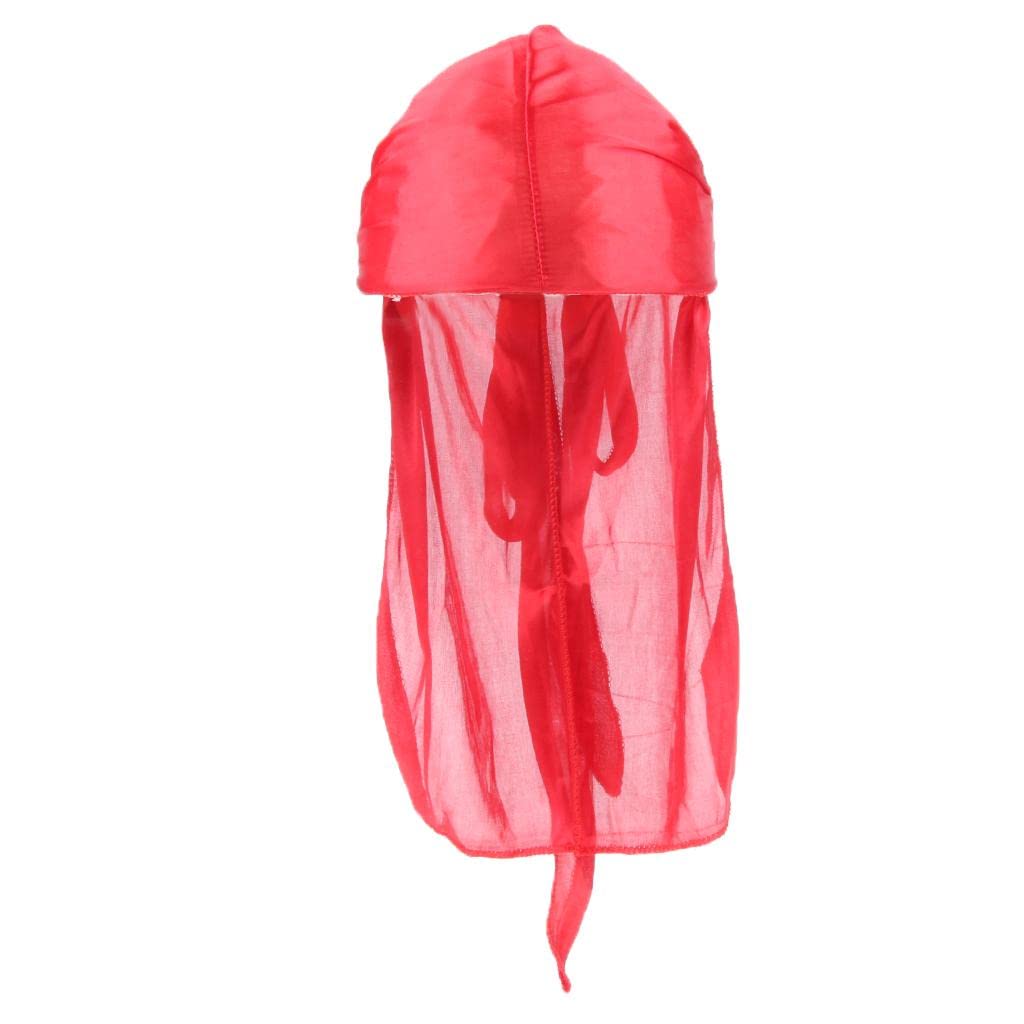 Durag Headwear Wave Cap Hair Loss Scarf Cap Muslim Bandana Turban Red-image-30