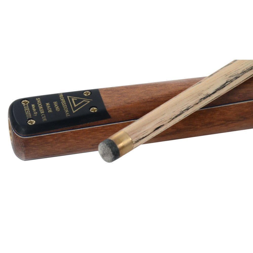 CUESOUL Classic Handmade 57 inches 18oz Rosewood 3/4 Jointed Snooker Billiard Pool Cue with Case, rosewood Butts and leathertte Protective Cue Case-9.5mm Tip Snooker Cue Set