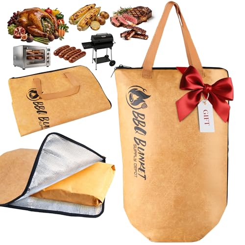 Brisket Blanket-BBQ Blanket for Resting Meat,Insulated Smoker Grilling Bag,Washable Oxford Cloth for Turkey,Steak,Easy to Clean Portable Meat Blanket (21 In),Gifts for BBQ Lovers,Men & Dad