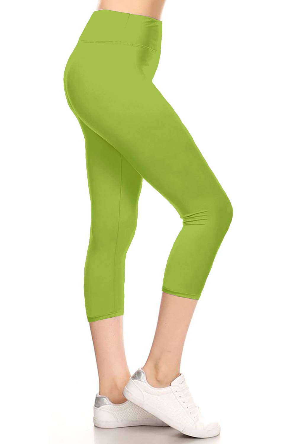 Leggings Depot Women's High Waisted No-Roll Leggings, 3" Waistband
