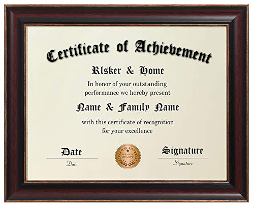 ELSKER&HOME 8.5x11 Certificate Frame - Classic Cherry Wood Color -