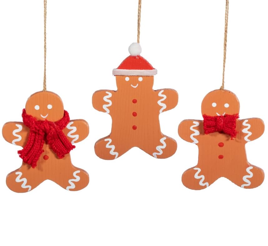 Wooden Gingerbread Man Hanging Decoration Sass And Belle Christmas Xmas Tree