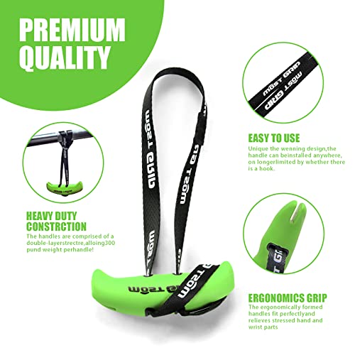 MOST GRIP Neutral Grip Pull Up Handles for Home Gym Workout, Ergonomic Pull Up Grips with Non-Slip for Pull Up Bar and T-bar Row