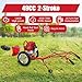 Resfirme 49CC Gas Walk Behind Brush Cutter 2-Stroke Push Brush Cutter with Single-Cylinder Air-Cooled System 7000r/min High Speed Brush Mower Weeding Machine