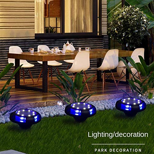 #N/A 1pc 8-LED Solar Power Buried Light, Waterproof Under Ground Lamps Outdoor Path Way Garden Decki