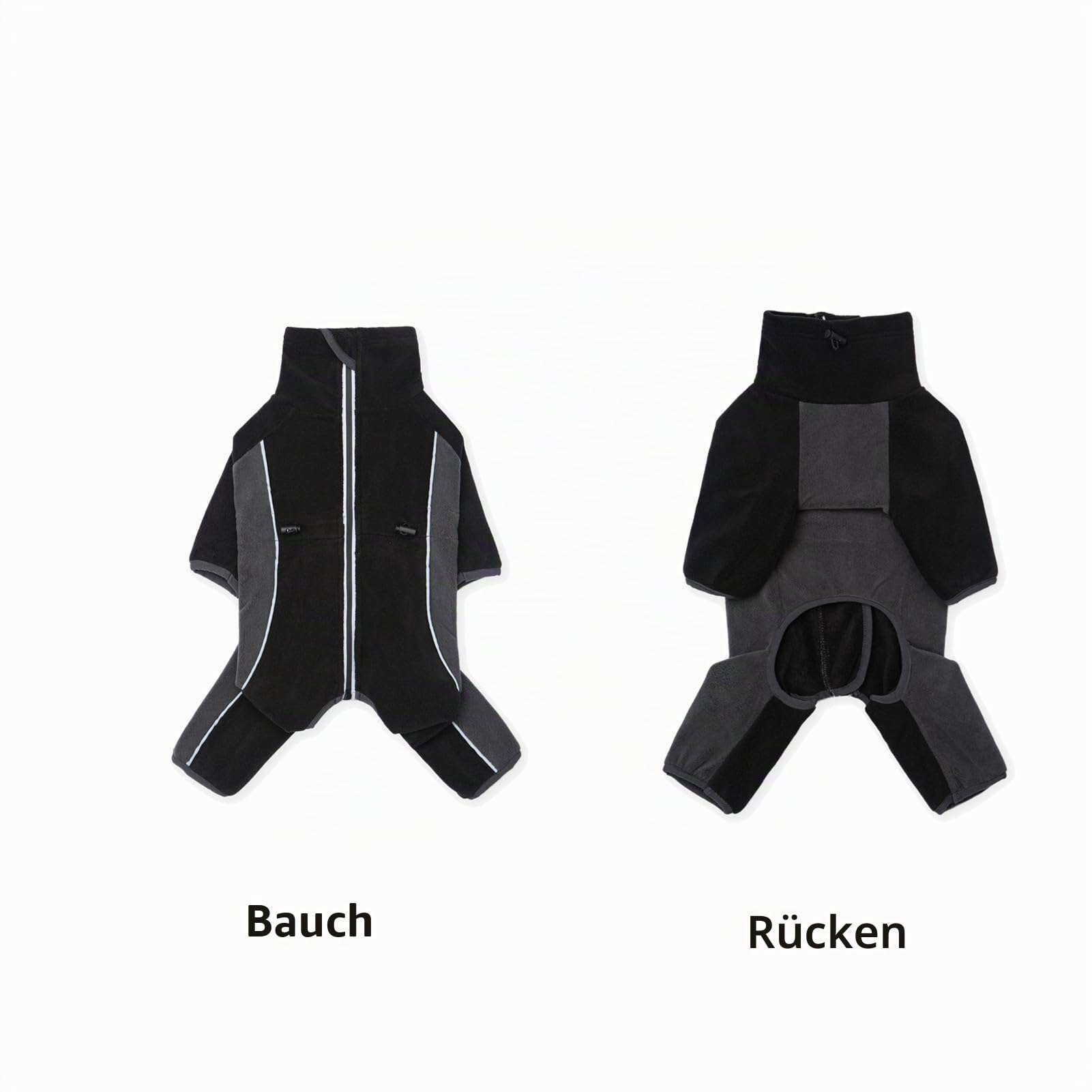 Fleece-Mantel für kleine und mittelgroße Hunde – Pullover, Pyjama, Overall mit Beinen, Winddicht, warm, kaltes Wetter, Ganzkörperweste, gemütlicher Schneeanzug, Bekleidung, Outfit, Kleidung