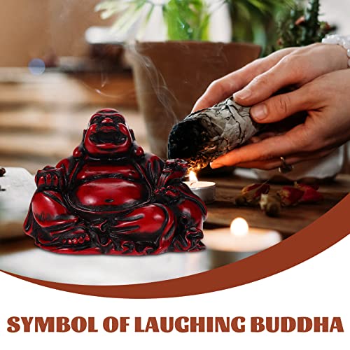 Figura decorativa Buda Maitreya de resina 2 pulgadas miniatura 4