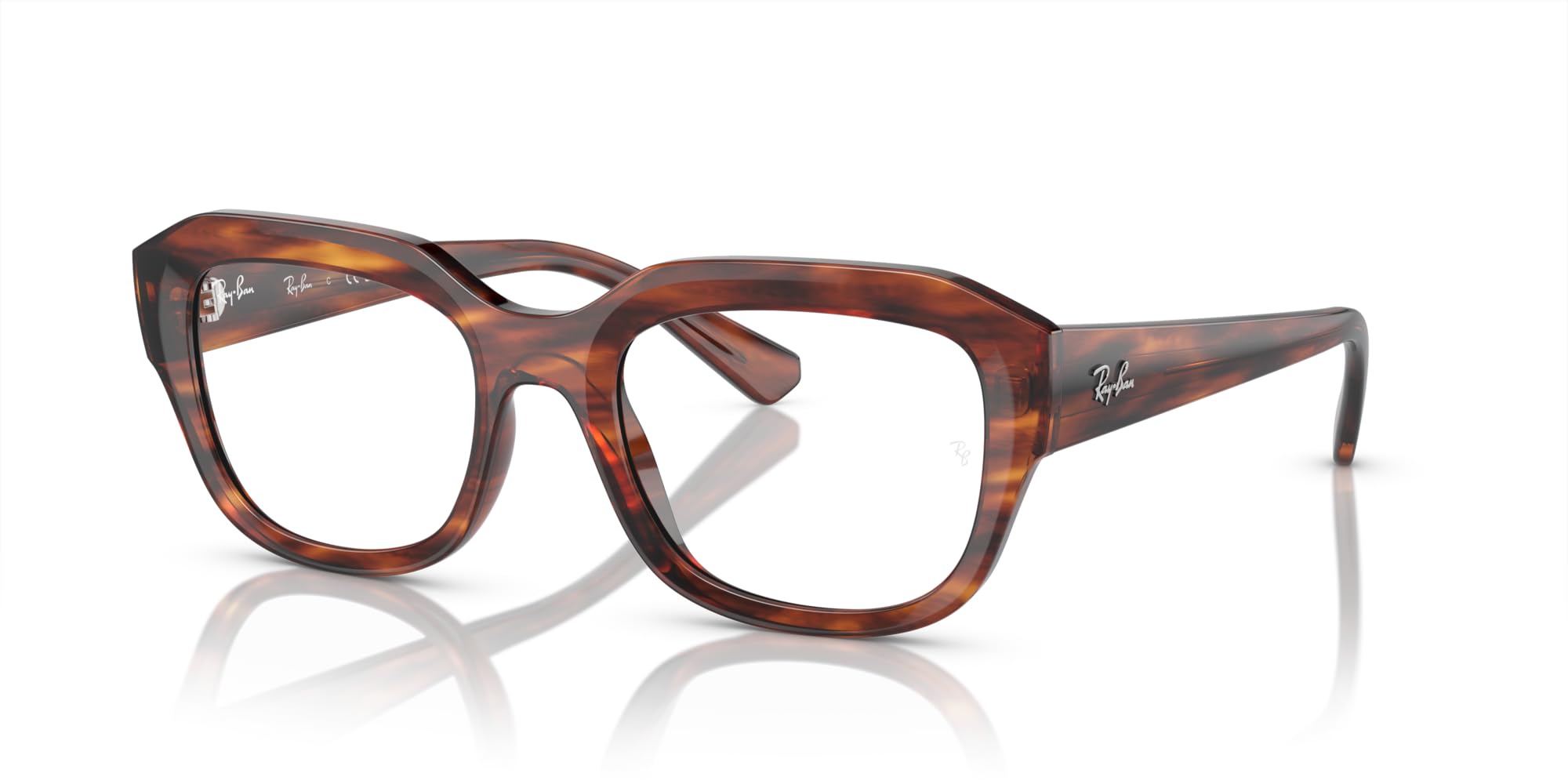 Ray-Ban Rx7225f Leonid Low Bridge dopasowane kwadratowe oprawki na okulary na receptę