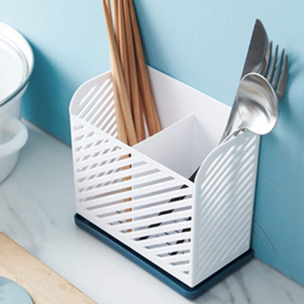 MRKU Soporte de Almacenamiento para Cuchillos de Cocina, Solo se Vende el Soporte para Cuchillos, Estante de Descanso Multifuncional de 5 Orificios, Jaula para Palillos con Drenaje.