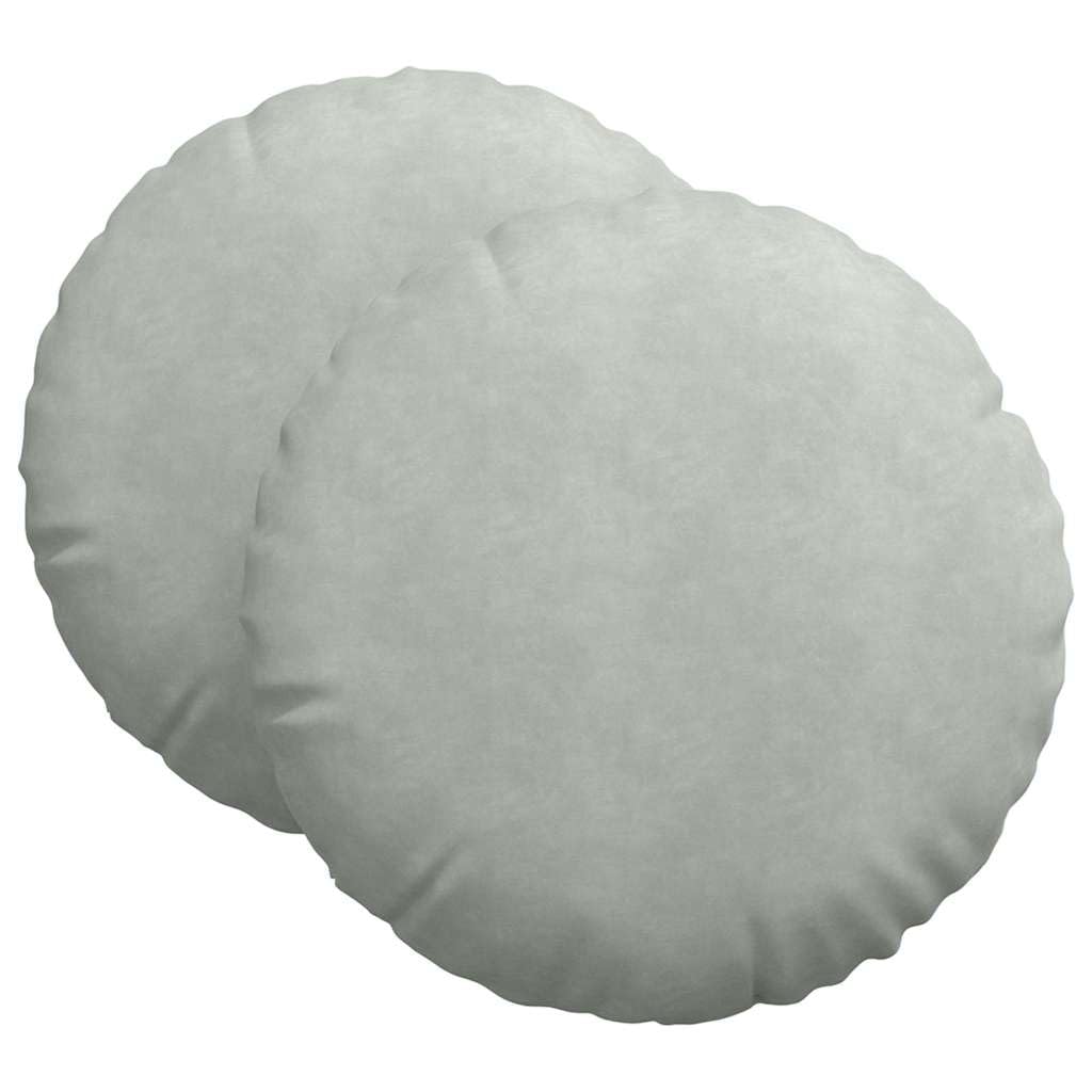 Générique Poduszki do siedzenia 2 szt. Jasnoszary 40 x 13 cm Aksamitny | Wyściółka z włókien poliestrowych, zdejmowana osłona z zamkiem błyskawicznym, zmywalna, do salonu sypialni biura