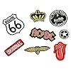 Beyond Patch Sticker 8 stuks patch kleding patch AC/DC, Route 66, tong, origineel, ster en meer