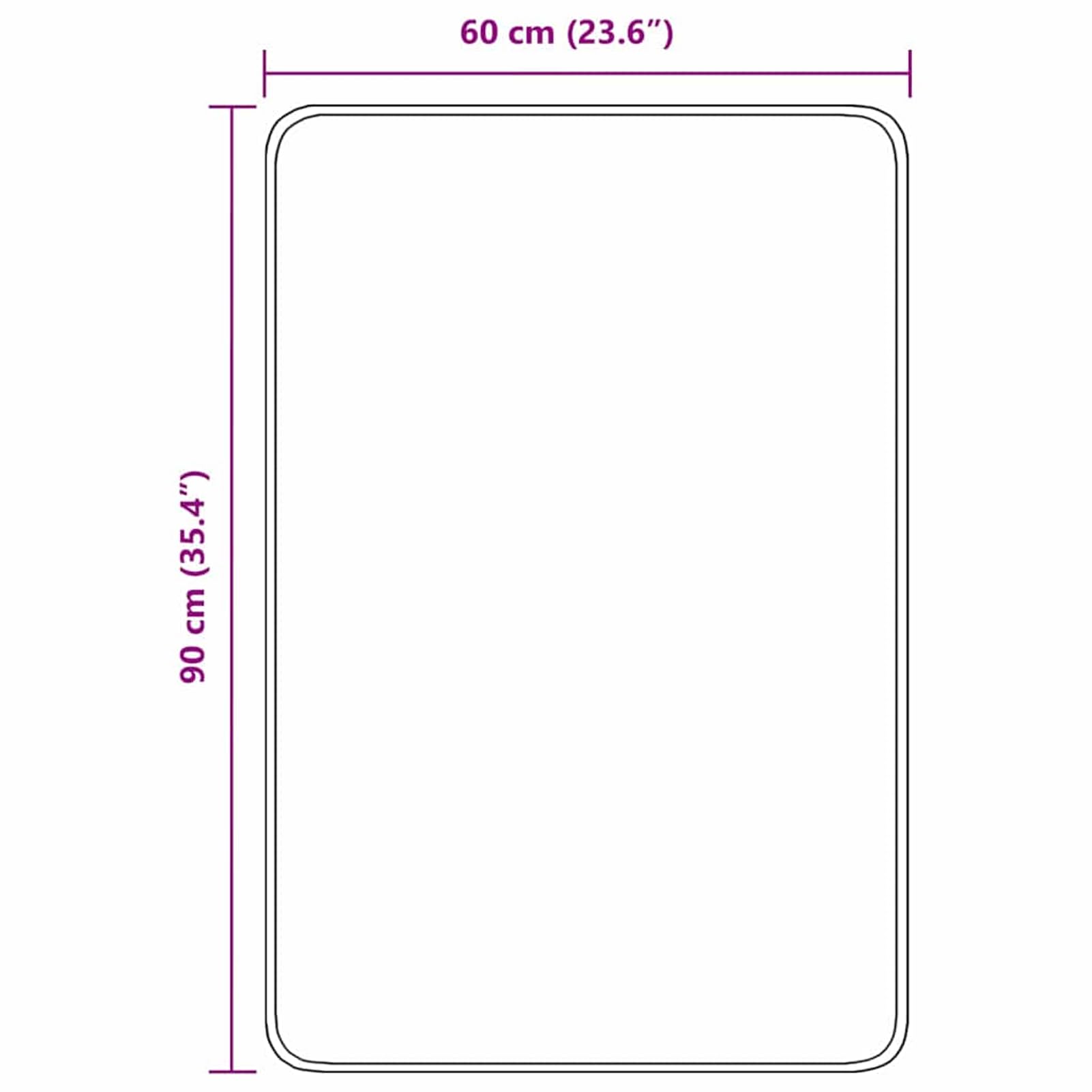 Tappetino da Bagno Antiscivolo Grigio 60 x 90 cm PP