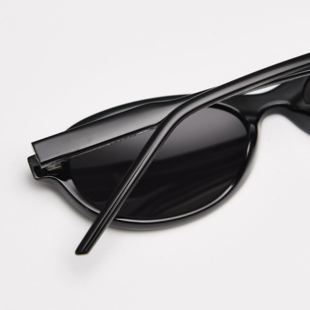 Lentes de sol polarizados para hombre y mujer, lentes ovalados pequeños de ojo de gato Uv400 Tac