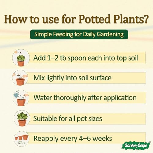 Image of Garden Genie Plant Nutrient Combo (NPK), 2 Kg | Mustard Cake Powder (N) + Bone Meal Powder (P) + Potash Meal (K) Combo | Slow Release NPK Fertilizers for Growth, Root Strength & Bloom Support
