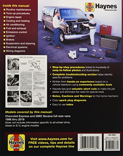 image for Haynes Manuals N. America, Inc. Chevrolet & GMC Full-size Vans 1996 th