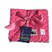 Reversible Unisex Children's Soft Baby Blanket Minky Dot (Choose Color) (Hot Pink)