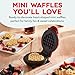 Dash Mini Waffle Maker- Mini Machine for Creative Homemade Treats - Nonstick Iron with Unique Print Design - Stylish Waffle Machine - Red Heart