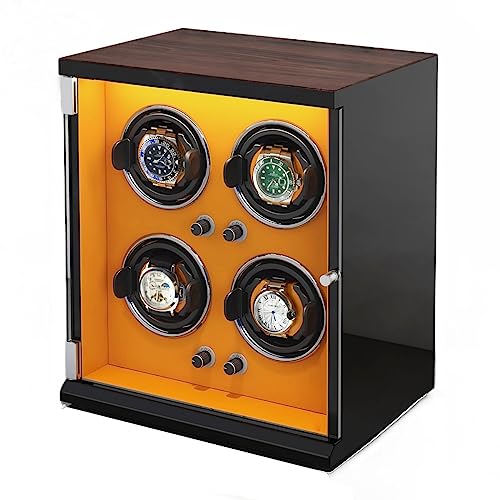 FDTMGW Caja enrolladora de Reloj automática para Relojes 1/2/4/6/9/12/16, 5 Modos de rotación para Relojes de Hombre y Mujer, Caja expositora de Almacenamiento