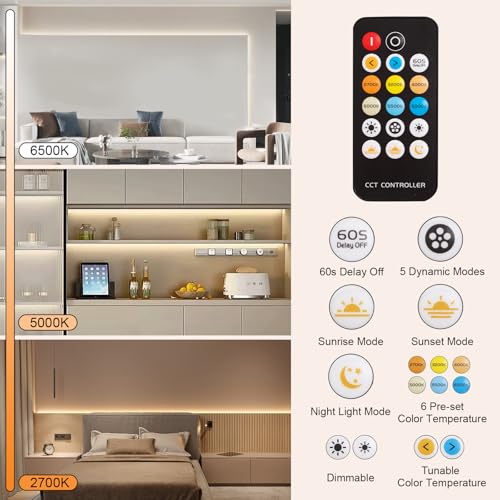 Tira LED tunable 20ft y tira blanca 40ft miniatura 3