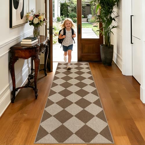 TUKDAK Weben Teppich Läufer Flur rutschfest 60x180cm, Waschbar Küchenteppich, Flurläufer Modern, Teppichläufer, Küchenläufer, Flur Teppich… – Ansicht 2