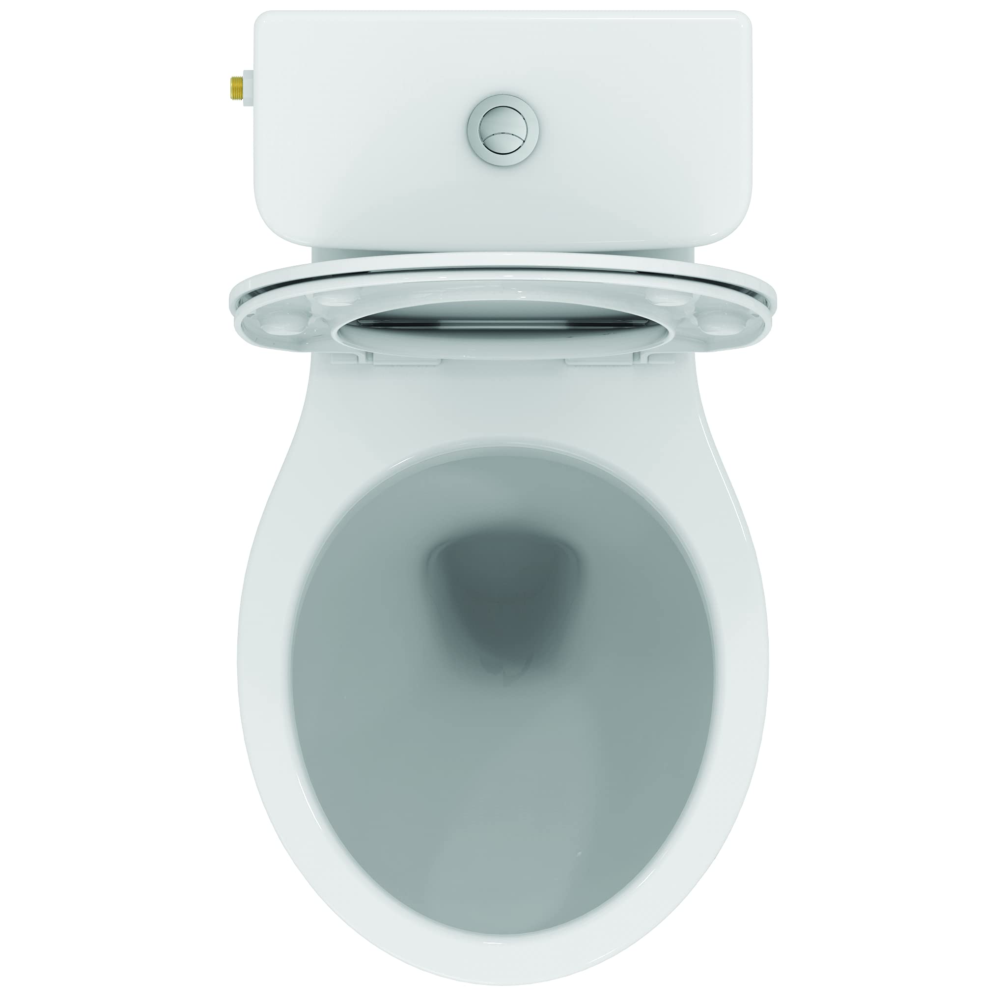 Ideal Standard Tirso plus Pack WC à poser Blanc, Cuvette Surélevée Sans Bride Rim LS, Abattant Frein de Chute, Réservoir fin, Chasse 3/6L, Sortie horizontale, Kit fixations fourni, R033701