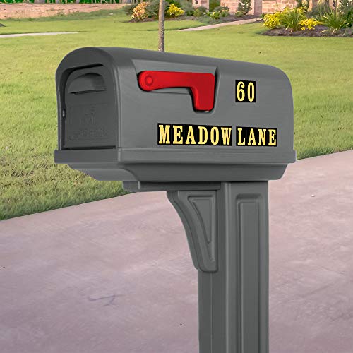 Hy-Ko Products Mm-2 Self Adhesive Vinyl Numbers And Letters 1" High, Black & Gold, 107 Pieces #TOP1