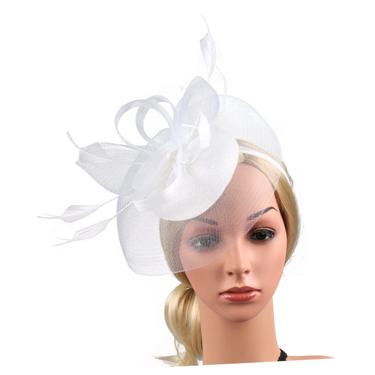 SHERCHPRY Cappello a molletta con The Ritual Cerimonia Cappello da Sposa Sposa Cappelli da Donna per Matrimoni Copricapo Flapper Cappello da Sposa da Donna Copricapo per Banchetti