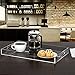 NIUBEE Acrylic Serving Tray 12x20 Inches -Spill Proof- Clear Decorative Tray Organiser for Ottoman Coffee Table Countertop with Handles