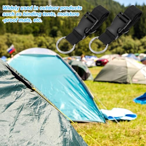 Image of 2 Pcs Add a Bag Strap for Suitcase Adjustable Suitcase Belt Jacket Holder Jacket Gripper Travel Belt Add Bag Handbag Clip Travel Accessories for Connecting Your Luggage Jacket (Black)