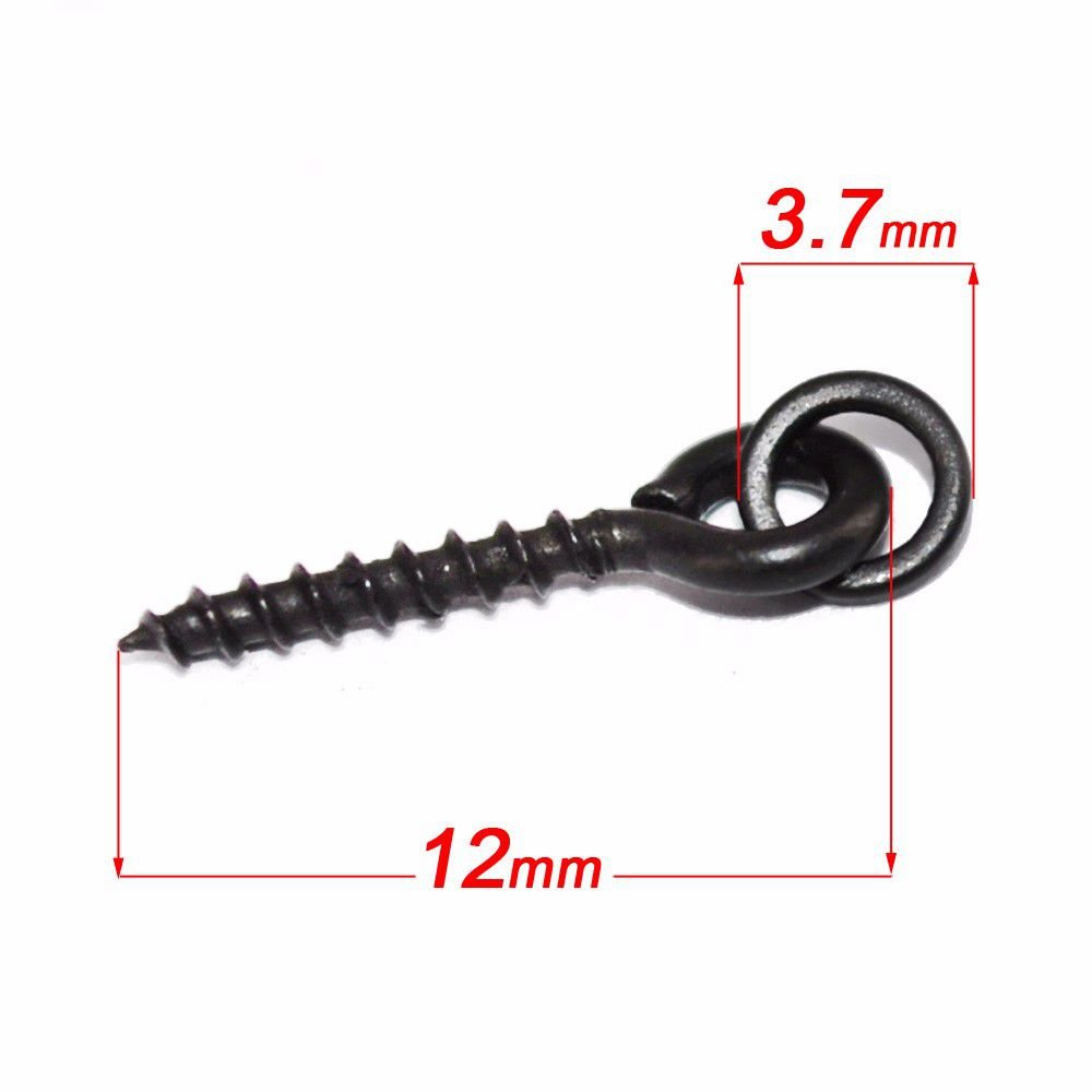 Vis d'appât Crochets Bouillettes Vis 10 Pcs Appât à Vis avec 50 Pcs