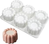 Vista 7 de mostsom Silicone Flower Mousse Cake Mold Ice Cream Chocolate Mold Soap 3D Cupcake Bakeware Baking Dish Cake Pan Muffin Mould (A_ Flower)