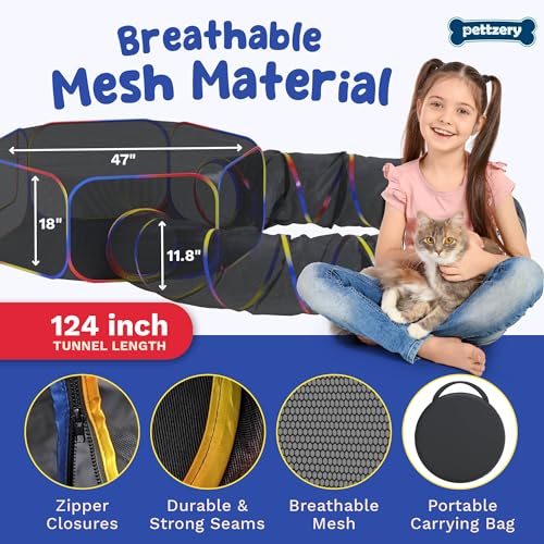 Outdoor Cat Enclosure - Portable Catio Outdoor Cat Tent - Cage Free Outside Cat Playpen Pet Enclosur