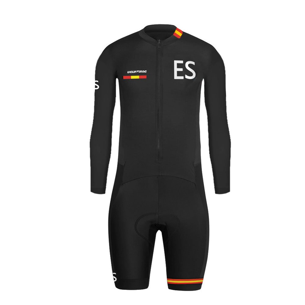 UGLY FROG Bike Wear De Manga Larga Maillot Ciclismo Monos Hombre Equipos Una Gran Cantidad De Colores Skinsuit with Gel Pad Equipo Deportivo SKL04