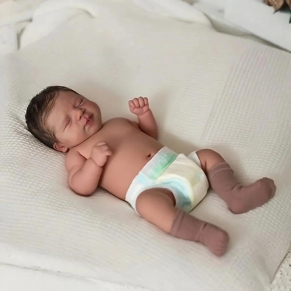 Anano Realistische Silikon Reborn Puppe Mädchen 45cm Babypuppe Lebensechte Vollsilikon Baby Mit Wasserfestem, Fühlt Sich An Wie EIN Echtes Baby – Für Kinder Ab 3 Jahren