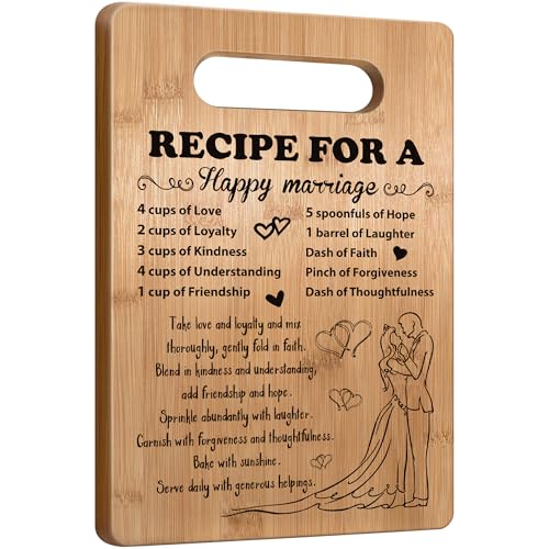 Wedding Gift for Couple 2026, Bridal Shower Gifts for Bride and Groom Engagement, Happy Marriage Cutting Board, Gifts for Wedding Shower, Newlywed Mr and Mrs Gifts Bride to Be Gifts by Busy Gaming Life - Used condition - US$16.98