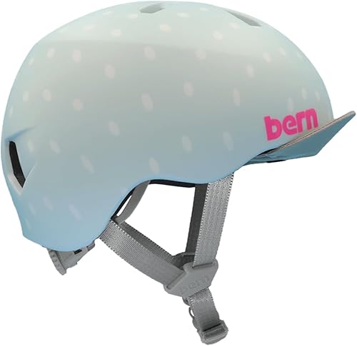 Miniatura 2 de BERN Nina - Casco de bicicleta para niños, de 3 a 12 años, visera abatible, ajuste ajustable, ligero, certificado de seguridad CPSC