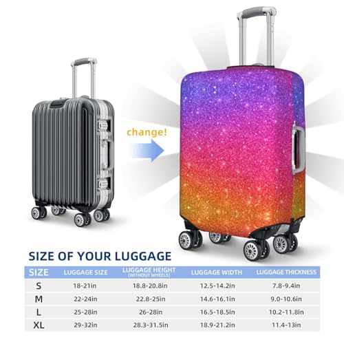 Travel Luggage Cover Protector - Holiday Shiny Washable Suitcase Covers For 18-32 Inch Luggage2
