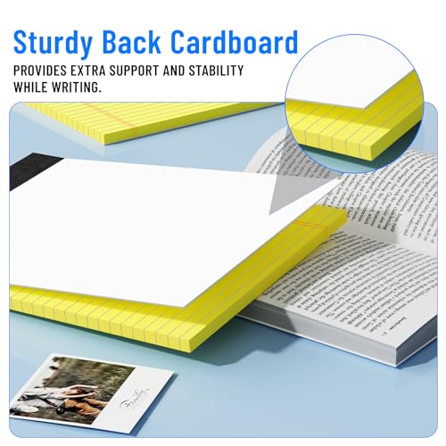 Bloc-notes de 21,6 x 27,9 cm au format légal et papier premium