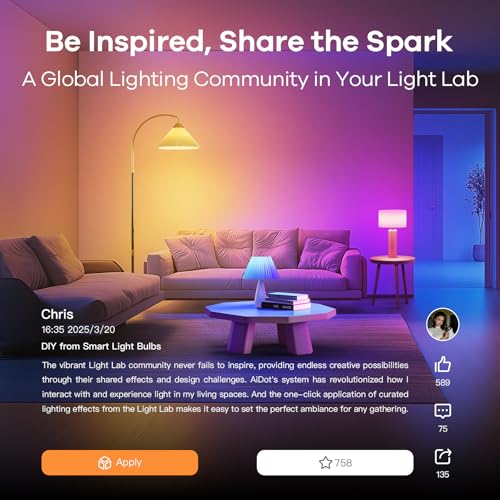 2-Pack OREiN Matter Smart A19 RGBTW Color Changing LED Light Bulbs w/ Remote - image 9