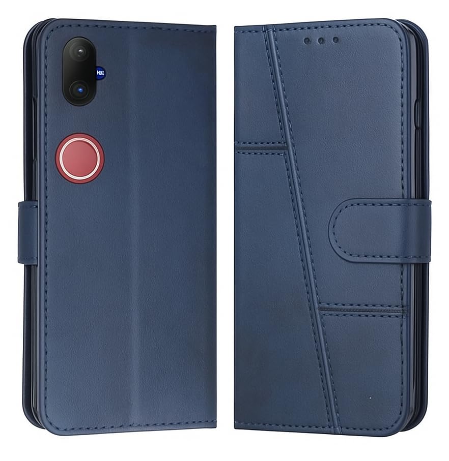 Image of for Vivo T4R 5G / iQOO Z10R 5G / Vivo V50e 5G / Vivo V50 5G Flip Cover Leather Finish | Inside TPU with Card Pockets | Wallet Stand | Complete Protection Flip Case