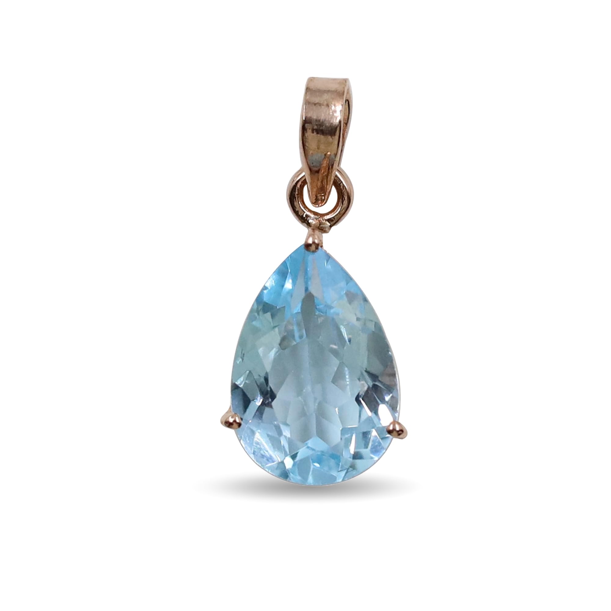Pendentif pierre de naissance en argent sterling 925 avec pierre précieuse pour elle - Collier à breloques pour femme