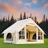 VASTTENT 2-4 People Inflatable Tent with Pump, No Assembly Needed Blow Up Air Tent, 4 Season Outdoor Camping Tent, Waterproof Oxford