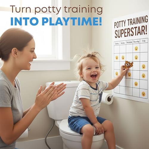 Image of 3PCS Potty Training Sticker for Kids | Funny Poop Emoji Sticker, Waterproof Vinyl Decals for Notebook, Water Bottles, Scrapbooking, Potty Training