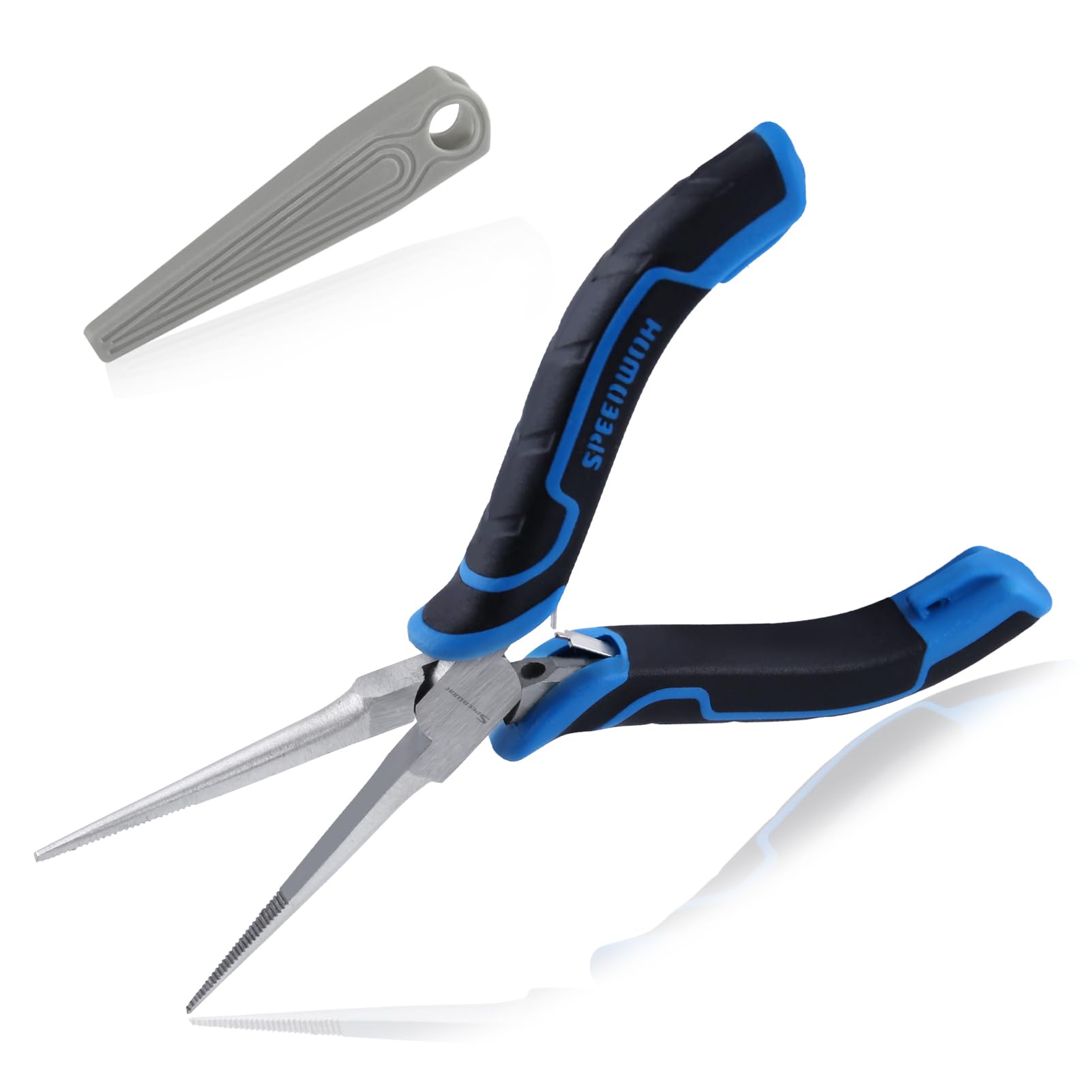 SPEEDWOX Mini Needle Nose Pliers Serrated Jaw with Protective Cover Needle Nose Pliers for Jewelry Making Mini Precision Wire Looping Fine Plier for Jewelry Making Wire Bending Small Object Gripping — image 1
