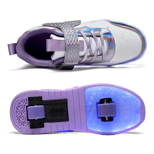 Nsasy Girls Boys Roller Shoes with LED Light Up Wheels Sneakers Kids Roller Skates Shoes for Kids for Children - Image 7