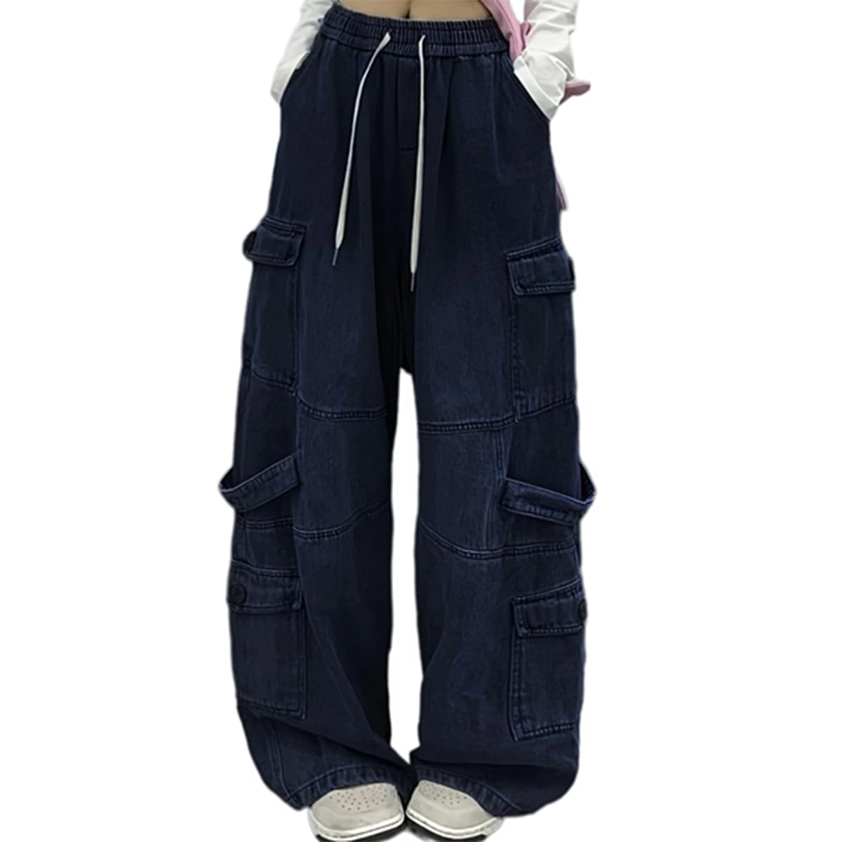 Unotobe Jeans for Women Baggy Cargo Pants Men Y2K Parachute Pants with Pockets
